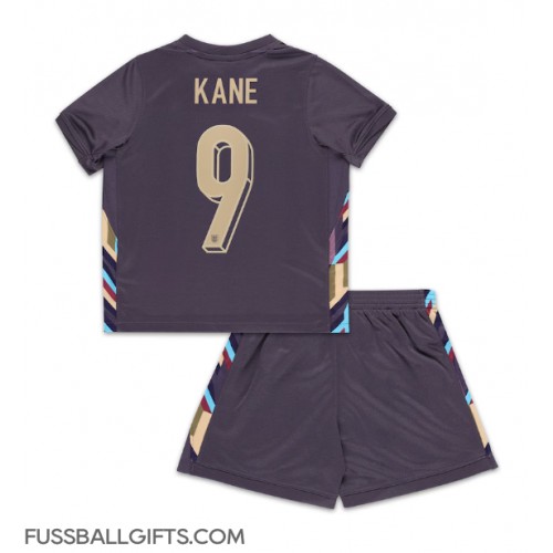 England Harry Kane #9 Fußballbekleidung Auswärtstrikot Kinder EM 2024 Kurzarm (+ kurze hosen)